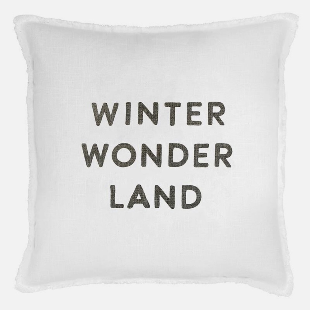“Winter Wonderland” Euro Pillow - 100% Cotton/Duck Feather - NWT